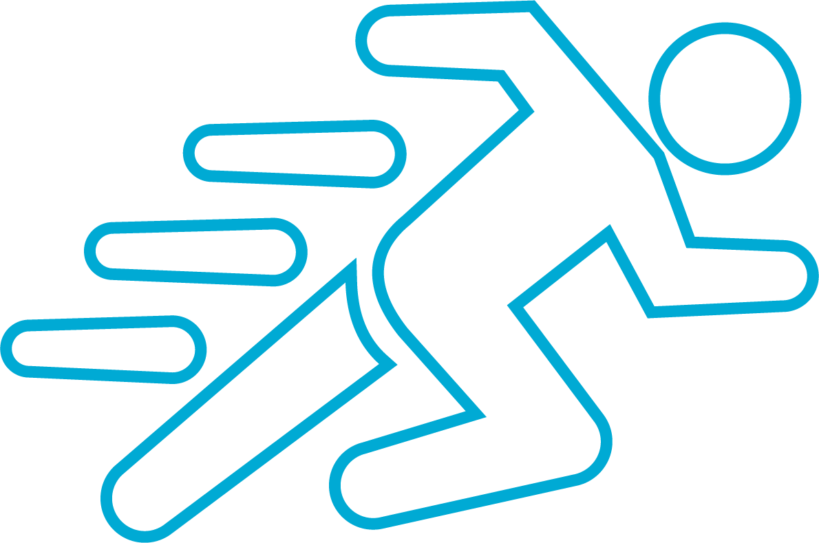 Icon of a person running