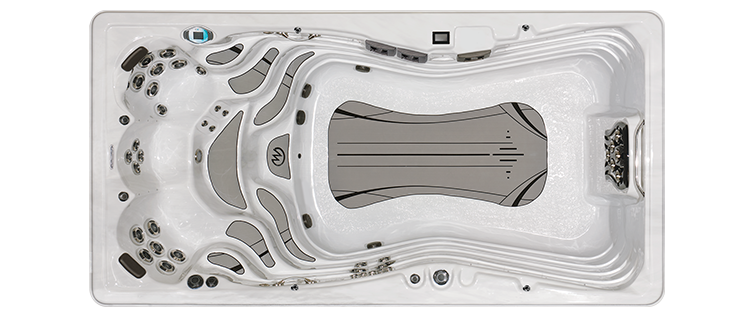 Downshot of a H2X Challenger 15 Deep Swim Spa